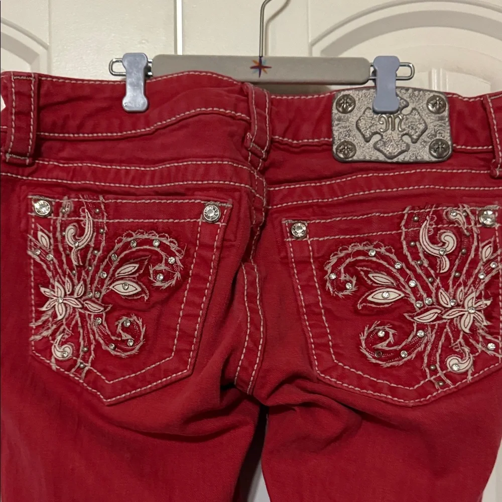 Miss Me Red Skinny Jeans - Picture 3 of 5